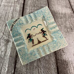 Vintage Grand Canyon Arizona Souvenir Ceramic Ashtray Native American
